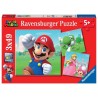 Puzzles 3x49 pieces Super Mario, Puzzle Enfant, Des 5 ans, 05186, Rave