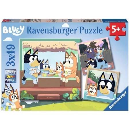 Puzzle 3x49 pieces Les aventures de Bluey - Ravensburger - LUDIQUE ET