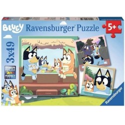 Puzzle 3x49 pieces Les aventures de Bluey - Ravensburger - LUDIQUE ET