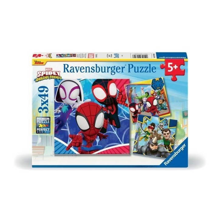 Puzzles 3x49 pieces Spidey, le lanceur de toile, Spiderman, Des 5 ans, 00005730, Ravensburger Puzzles 3x49 pieces Spidey, le lanceur de toile, Spiderman, Des 5 ans, 00005730, Ravensburger