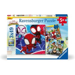 Puzzles 3x49 pieces Spidey, le lanceur de toile, Spiderman, Des 5 ans,