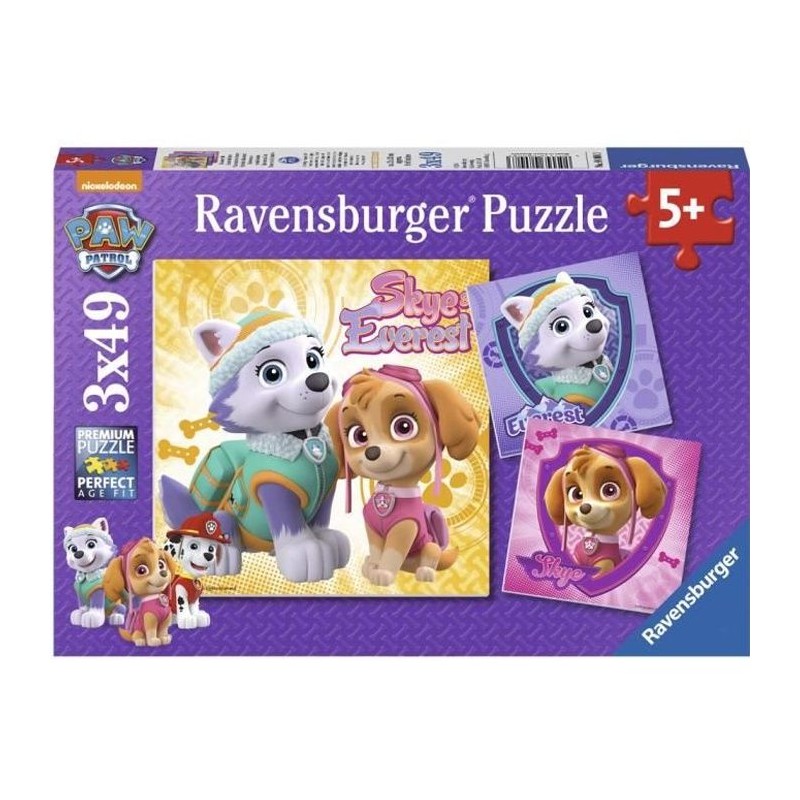PAT' PATROUILLE Puzzles 3x49 pieces - Charmantes chiennes - Ravensburg