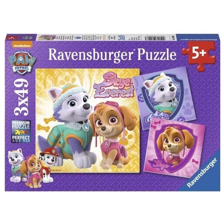PAT' PATROUILLE Puzzles 3x49 pieces - Charmantes chiennes - Ravensburger - Enfant des 5 ans PAT' PATROUILLE Puzzles 3x49 pieces - Charmantes chiennes - Ravensburger - Enfant des 5 ans