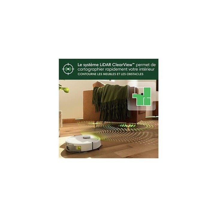 Aspirateur Robot Laveur - IROBOT Roomba 105 Combo + Autoempty - 2h - 7000 Pa - 400 ml - Blanc Aspirateur Robot Laveur - IROBOT Roomba 105 Combo + Autoempty - 2h - 7000 Pa - 400 ml - Blanc