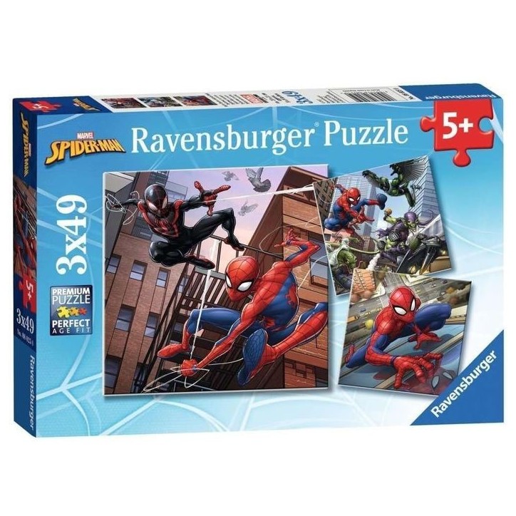 Puzzles Spider-Man 3x49 pieces - Ravensburger - Pour enfants des 5 ans Puzzles Spider-Man 3x49 pieces - Ravensburger - Pour enfants des 5 ans