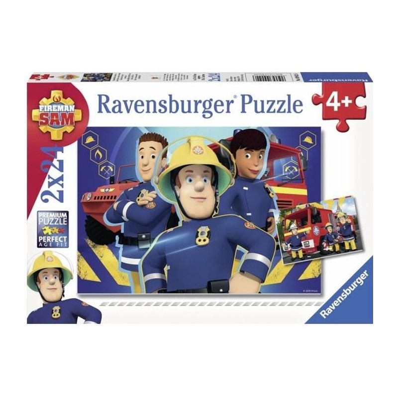 SAM LE POMPIER Puzzles 2x24 pieces - Sam t'aide dans le besoin - Raven SAM LE POMPIER Puzzles 2x24 pieces - Sam t'aide dans le besoin - Raven