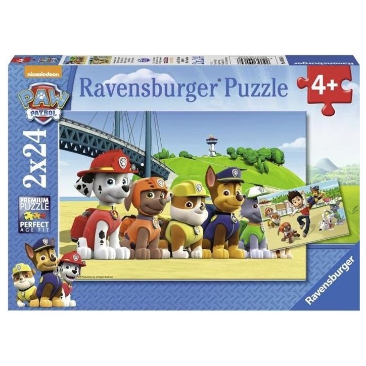 Puzzles Pat' Patrouille Chiens héroiques Ravensburger 2x24 pieces pour enfant des 4 ans Puzzles Pat' Patrouille Chiens héroiques Ravensburger 2x24 pieces pour enfant des 4 ans