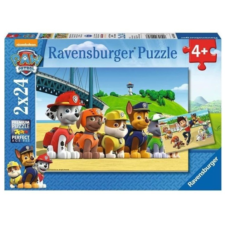 Puzzles Pat' Patrouille Chiens héroiques Ravensburger 2x24 pieces pour enfant des 4 ans Puzzles Pat' Patrouille Chiens héroiques Ravensburger 2x24 pieces pour enfant des 4 ans