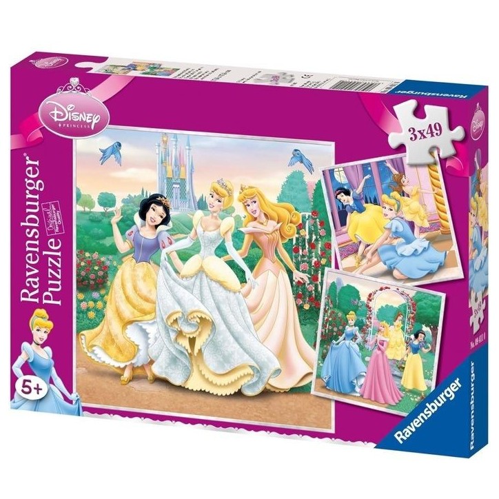Puzzles 3x49 pieces Disney Princesses, Des 5 ans, Ravensburger Puzzles 3x49 pieces Disney Princesses, Des 5 ans, Ravensburger