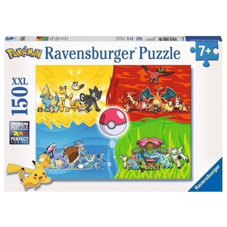 Puzzle Pokémon 150 pieces XXL - Différents types de Pokémon - Ravensburger Puzzle Pokémon 150 pieces XXL - Différents types de Pokémon - Ravensburger