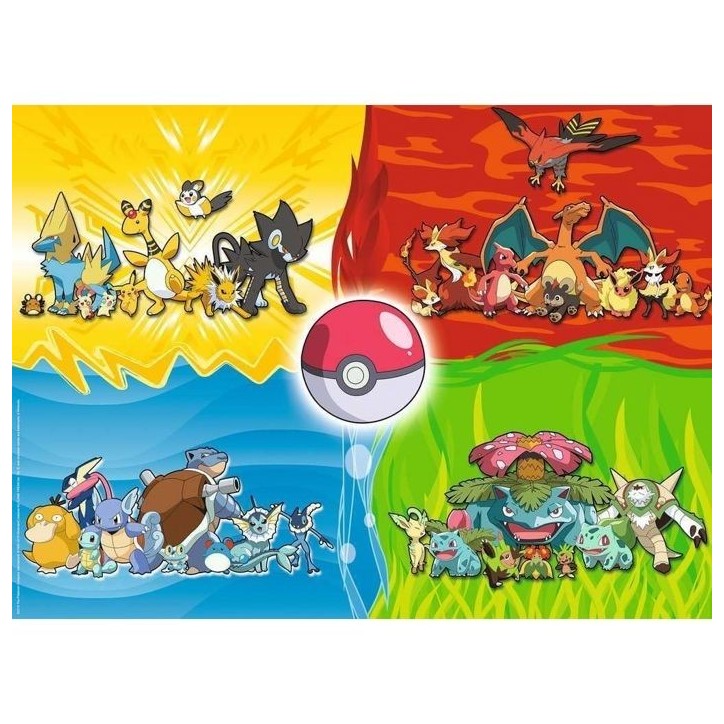 Puzzle Pokémon 150 pieces XXL - Différents types de Pokémon - Ravensburger Puzzle Pokémon 150 pieces XXL - Différents types de Pokémon - Ravensburger
