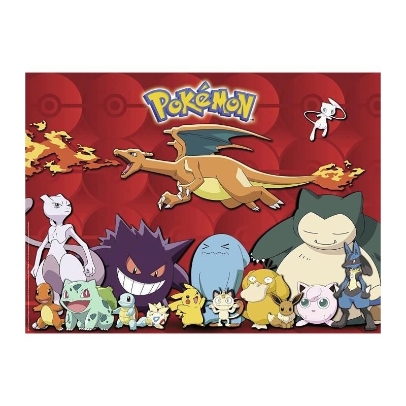 Puzzle 100 pieces XXL Pokémon préférés - Ravensburger - Paysage et Puzzle 100 pieces XXL Pokémon préférés - Ravensburger - Paysage et