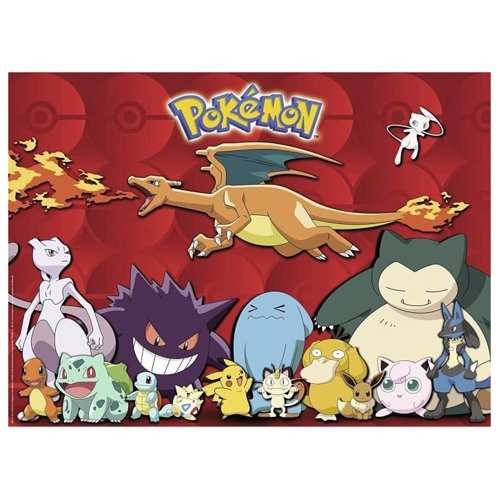 Puzzle 100 pieces XXL Pokémon préférés - Ravensburger - Paysage et nature - Rouge - 6 ans Puzzle 100 pieces XXL Pokémon préférés - Ravensburger - Paysage et nature - Rouge - 6 ans