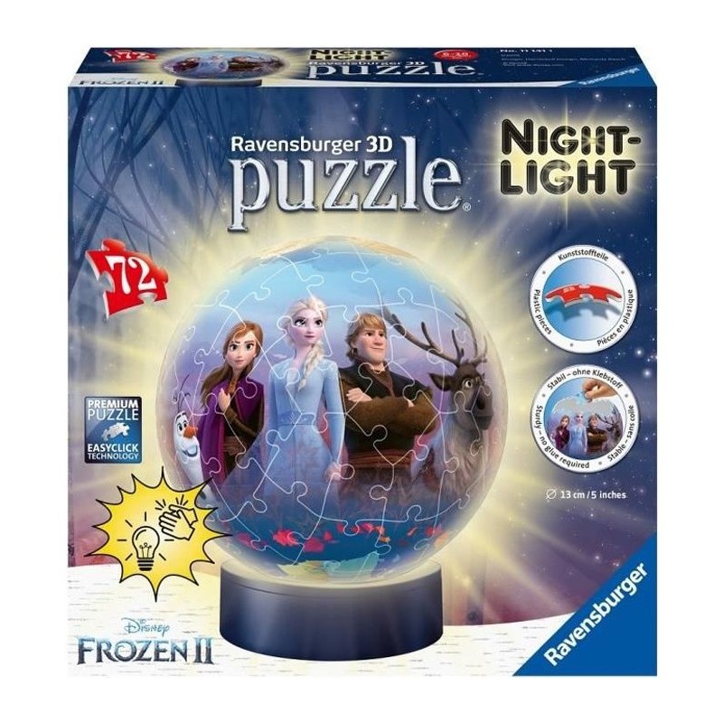 Puzzle 3D Ball La Reine des Neiges 2 illuminé - Ravensburger - Enfant Puzzle 3D Ball La Reine des Neiges 2 illuminé - Ravensburger - Enfant