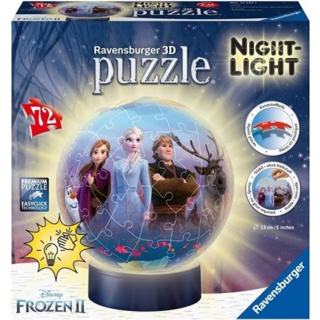 Puzzle 3D Ball La Reine des Neiges 2 illuminé - Ravensburger - Enfant