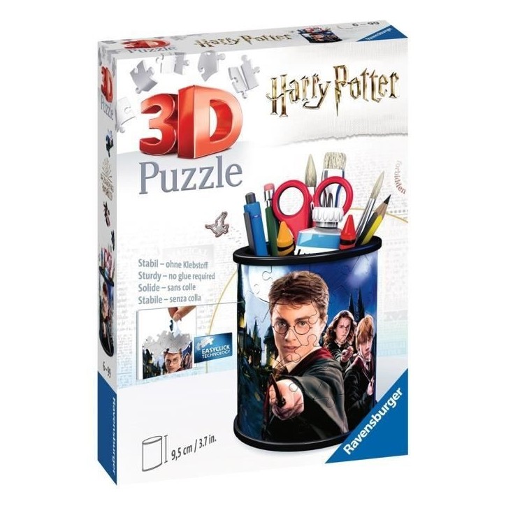 Puzzle 3D Pot a crayons Harry Potter - Ravensburger - Sans colle - 54 pieces - Des 6 ans Puzzle 3D Pot a crayons Harry Potter - Ravensburger - Sans colle - 54 pieces - Des 6 ans