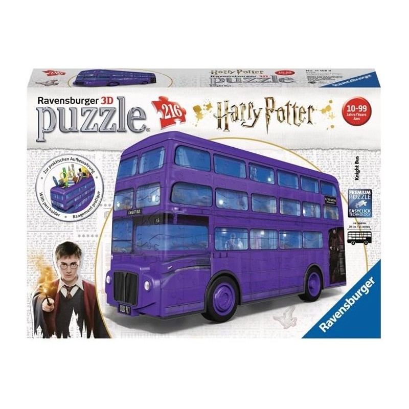Puzzle 3D Magicobus Harry Potter - Ravensburger - Véhicule 216 pieces Puzzle 3D Magicobus Harry Potter - Ravensburger - Véhicule 216 pieces