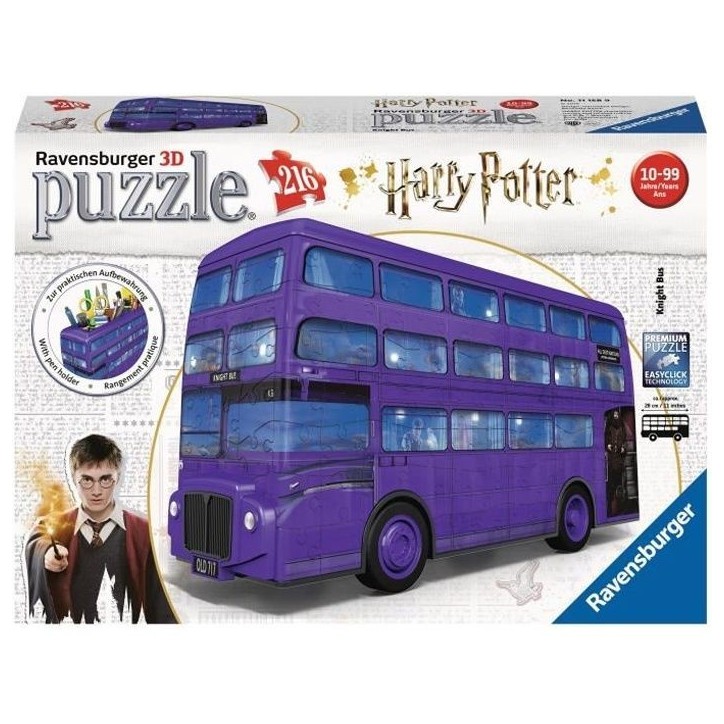 Puzzle 3D Magicobus Harry Potter - Ravensburger - Véhicule 216 pieces - Sans colle - Des 12 ans Puzzle 3D Magicobus Harry Potter - Ravensburger - Véhicule 216 pieces - Sans colle - Des 12 ans