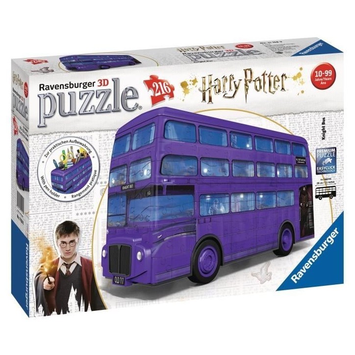 Puzzle 3D Magicobus Harry Potter - Ravensburger - Véhicule 216 pieces - Sans colle - Des 12 ans Puzzle 3D Magicobus Harry Potter - Ravensburger - Véhicule 216 pieces - Sans colle - Des 12 ans