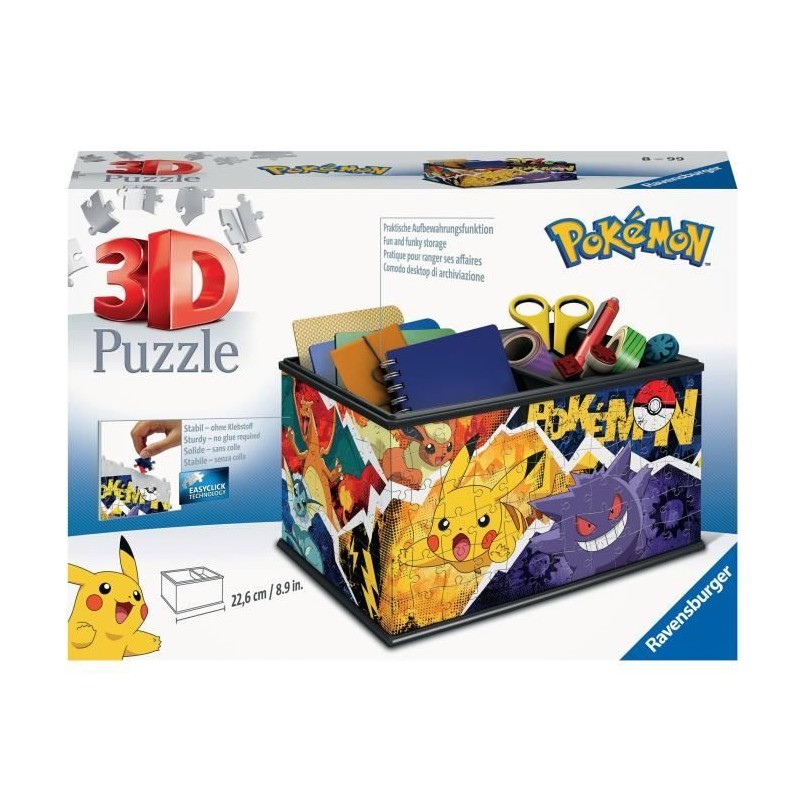 Boite de rangement Pokémon Puzzle 3D - Ravensburger - 216 pieces - A Boite de rangement Pokémon Puzzle 3D - Ravensburger - 216 pieces - A