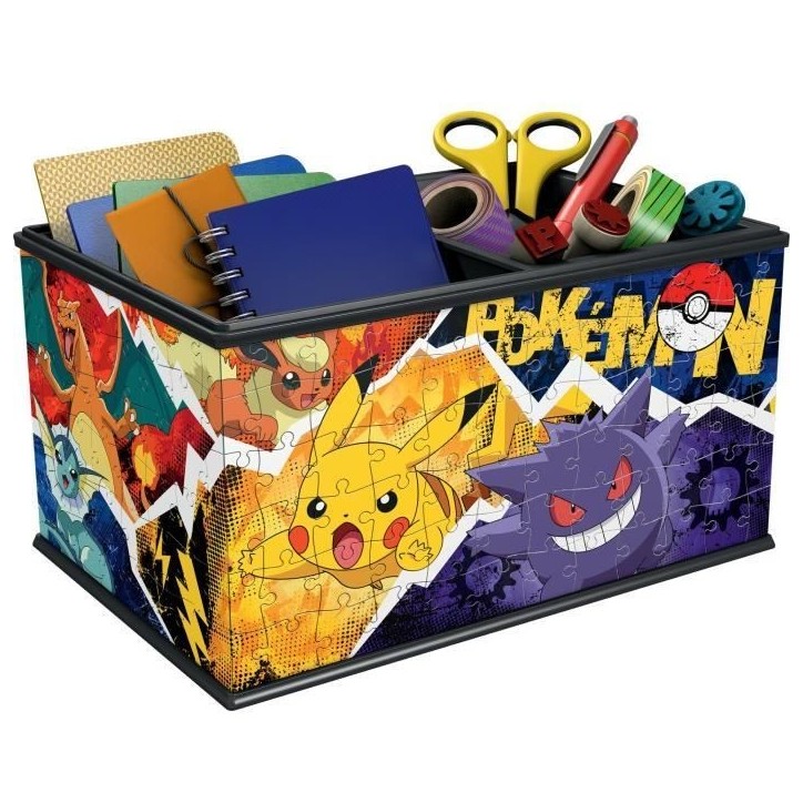 Boite de rangement Pokémon Puzzle 3D - Ravensburger - 216 pieces - A partir de 8 ans Boite de rangement Pokémon Puzzle 3D - Ravensburger - 216 pieces - A partir de 8 ans