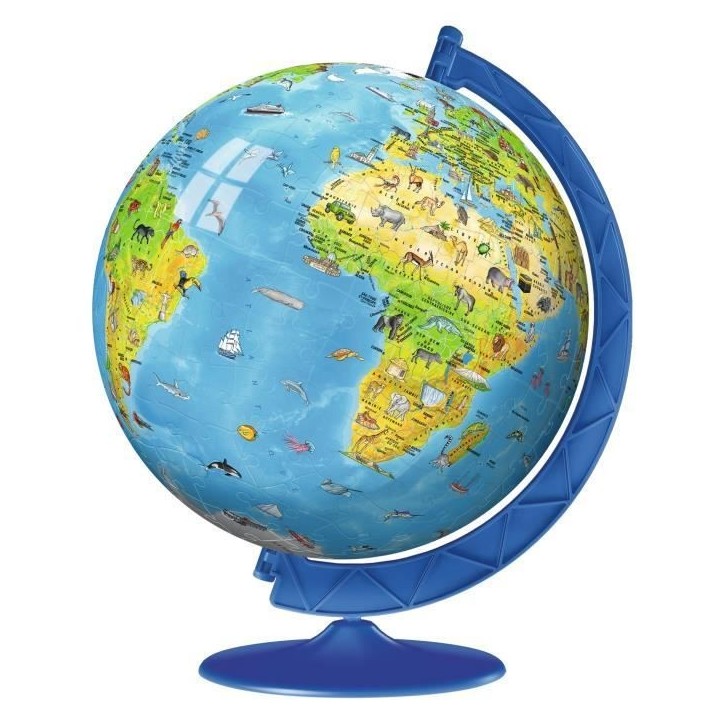 Puzzle 3D Globe terrestre 180 pieces - Ravensburger - Éducatif - Sans colle - Des 7 ans