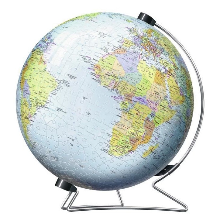 Puzzle 3D Globe 540 pieces - Ravensburger - Éducatif pour enfants - Sans colle - Des 12 ans