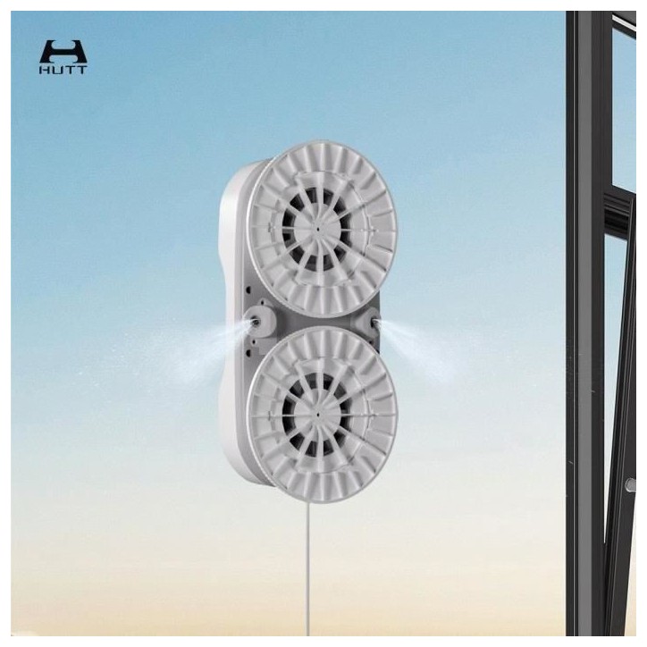 HUTT DDC56 Robot Laveur de Vitre - Robot Nettoyeur de Vitres avec Double Pulvérisation d'eau - Systeme de Protection