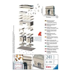Puzzle 3D Arc de Triomphe - Ravensburger - 216 pieces - sans colle - D
