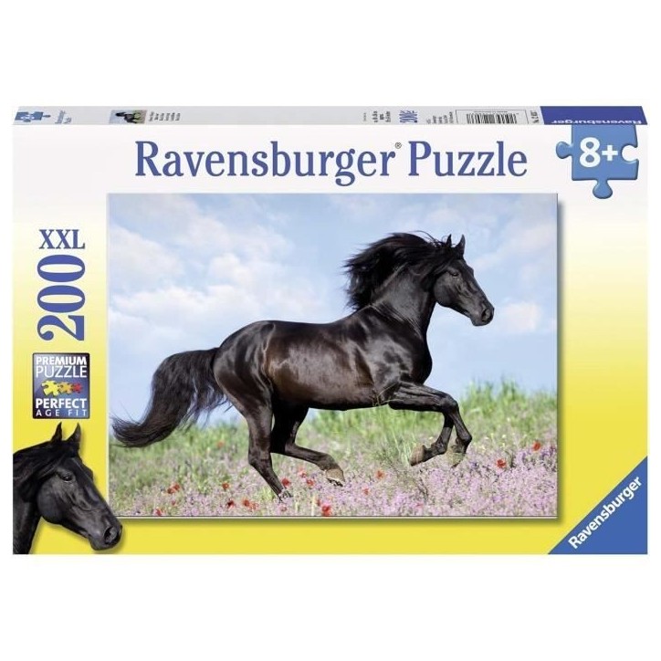 Puzzle 200 pieces XXL Etalon noir - Ravensburger - Paysage et nature - Des 8 ans