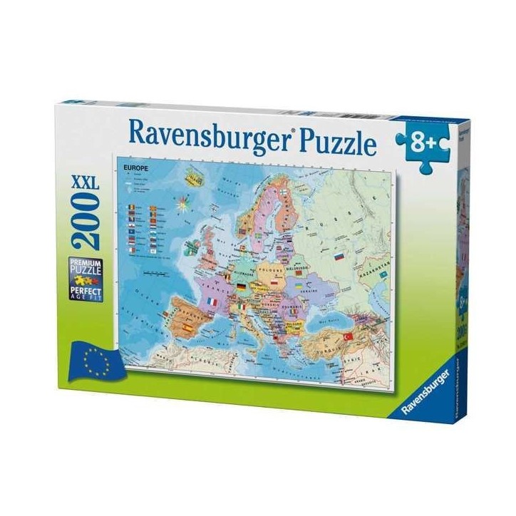 Ravensburger - Puzzle 200 pieces XXL - Carte d'Europe - Mixte - A partir de 8 ans