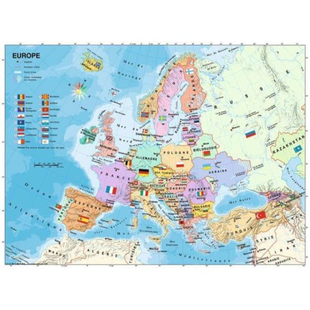 Ravensburger - Puzzle 200 pieces XXL - Carte d'Europe - Mixte - A partir de 8 ans