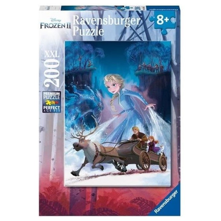 Puzzle La Reine des Neiges 2 - Ravensburger - 200 pieces XXL - Foret mystérieuse - Enfant 8 ans et plus