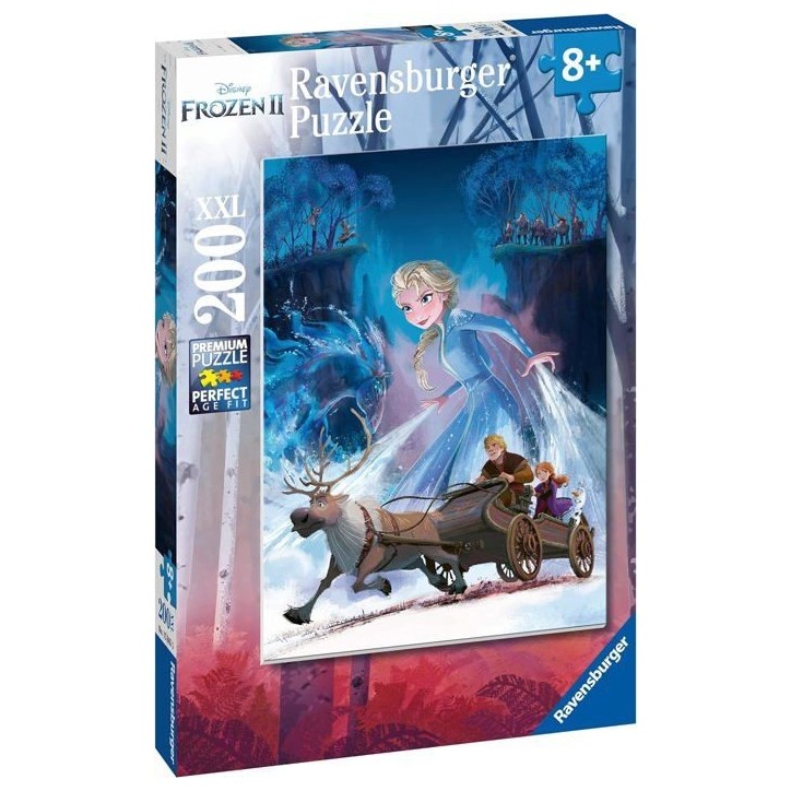 Puzzle La Reine des Neiges 2 - Ravensburger - 200 pieces XXL - Foret mystérieuse - Enfant 8 ans et plus