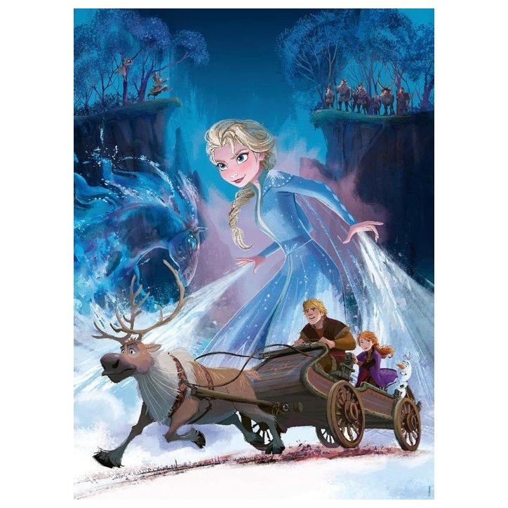 Puzzle La Reine des Neiges 2 - Ravensburger - 200 pieces XXL - Foret mystérieuse - Enfant 8 ans et plus