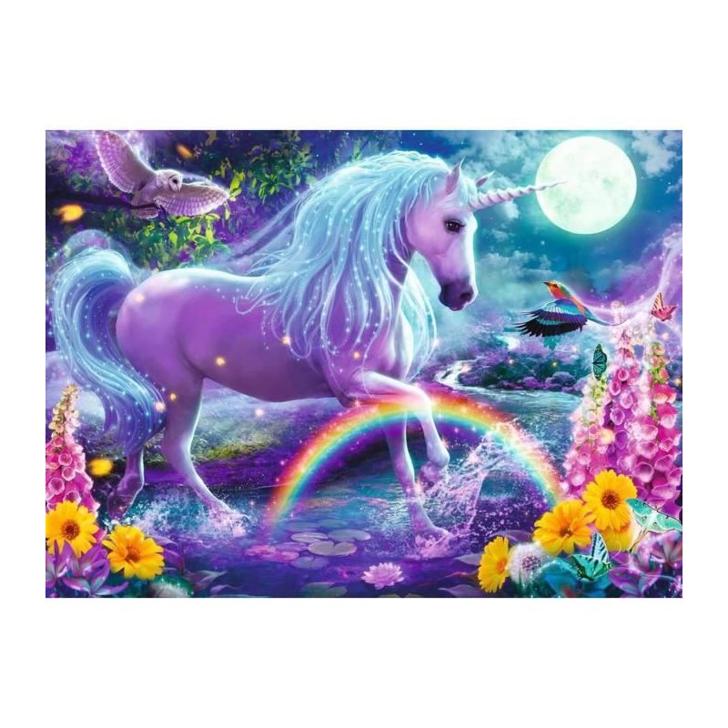 Puzzle enfant 100 pieces XXL - Licorne scintillante - Ravensburger Puzzle enfant 100 pieces XXL - Licorne scintillante - Ravensburger