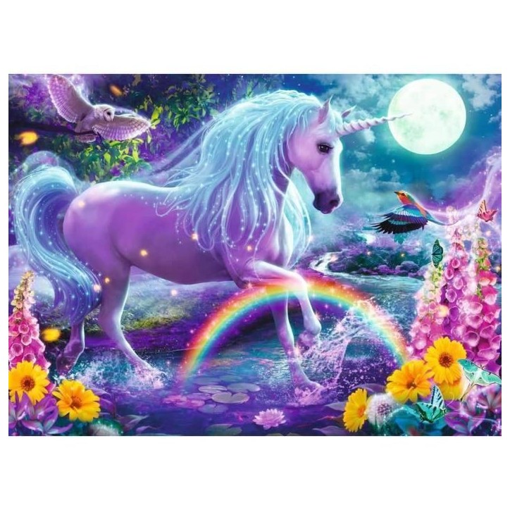 Puzzle enfant 100 pieces XXL - Licorne scintillante - Ravensburger