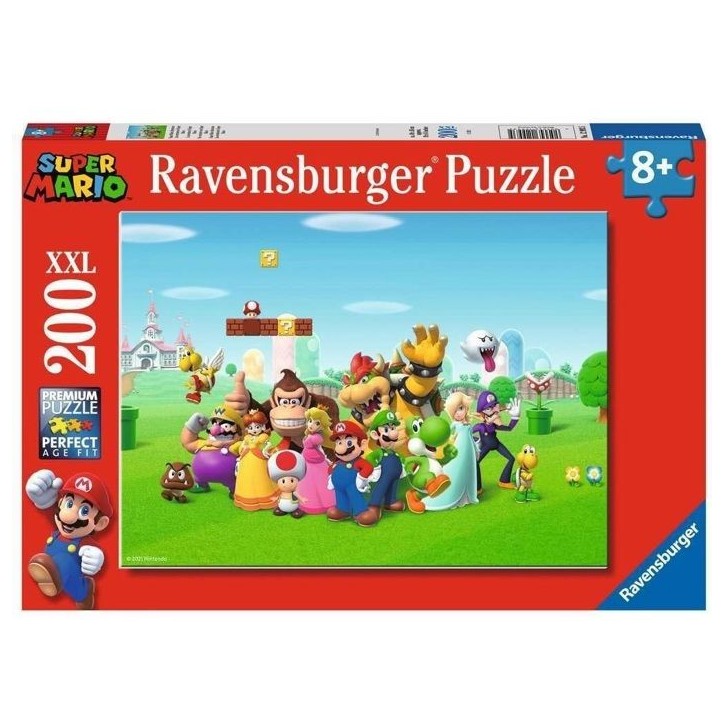 Puzzle 200 pieces XXL Les aventures de Super Mario, 00012993, Des 8 ans, Ravensburger