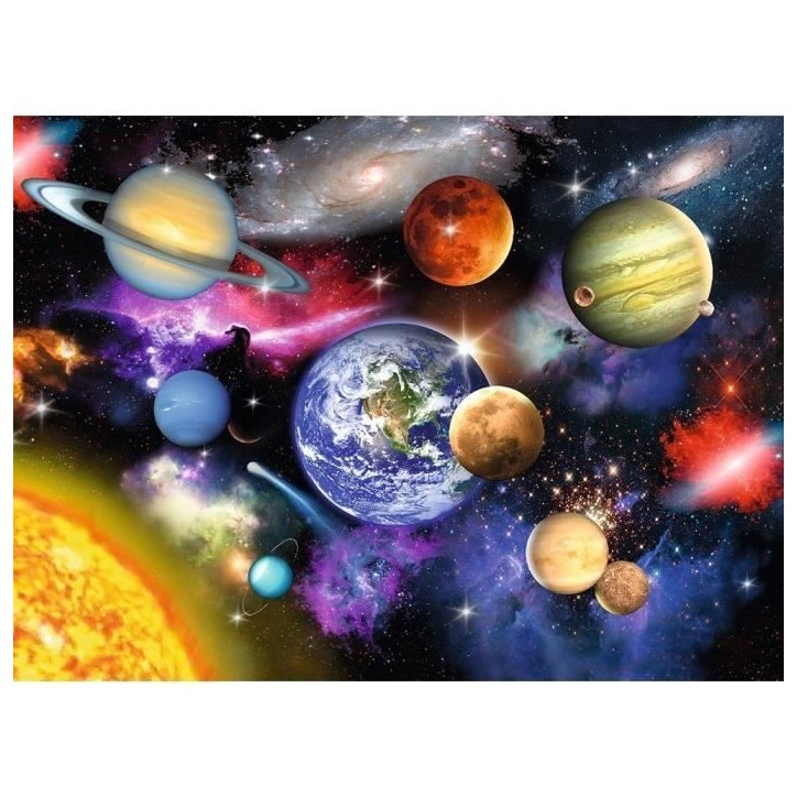 Puzzle Ravensburger 300 pieces XXL - Systeme solaire - Pour enfants des 9 ans