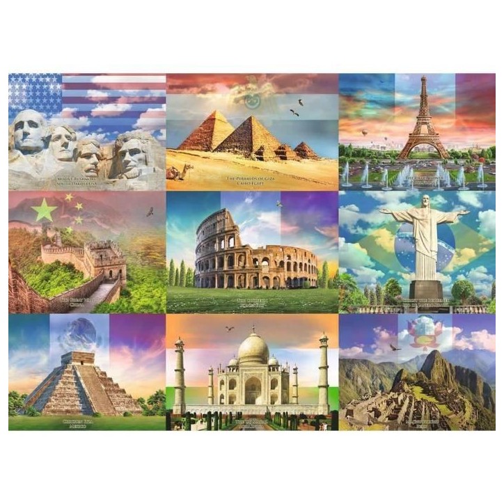 Puzzle Enfant 200 p XXL - Les monuments du monde - Ravensburger - Architecture et monument - Des 8 ans
