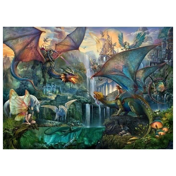 Puzzle 9000 pieces La foret magique des dragons, Fantastique, Adulte, 16721, Ravensburger Puzzle 9000 pieces La foret magique des dragons, Fantastique, Adulte, 16721, Ravensburger