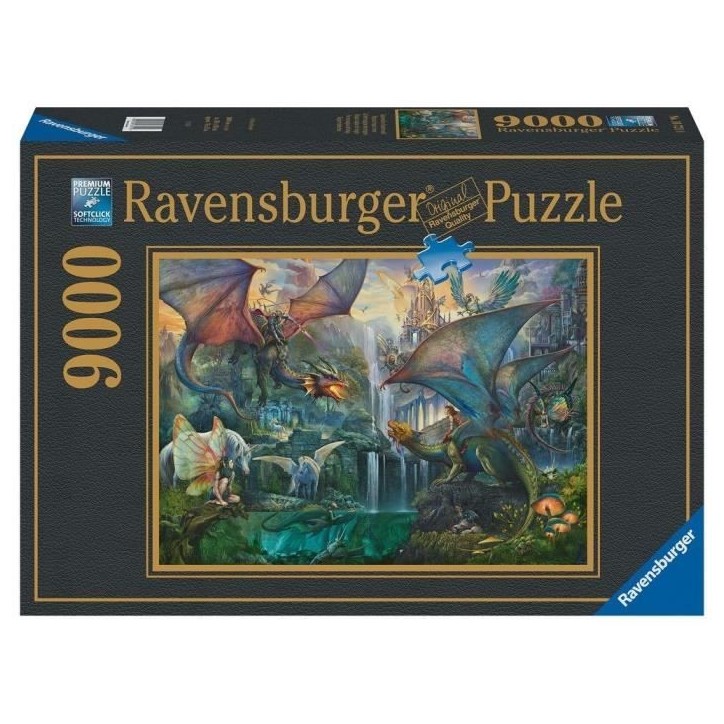 Puzzle 9000 pieces La foret magique des dragons, Fantastique, Adulte, 16721, Ravensburger Puzzle 9000 pieces La foret magique des dragons, Fantastique, Adulte, 16721, Ravensburger