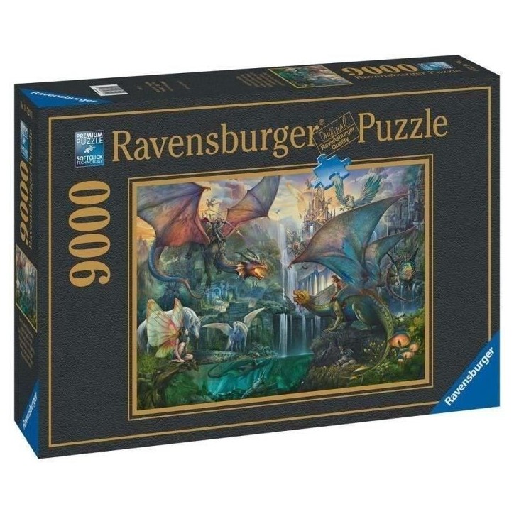 Puzzle 9000 pieces La foret magique des dragons, Fantastique, Adulte, 16721, Ravensburger Puzzle 9000 pieces La foret magique des dragons, Fantastique, Adulte, 16721, Ravensburger