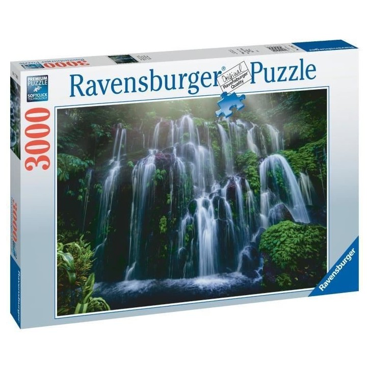 Puzzle 3000 pieces - Ravensburger - Chutes d'eau, Bali - Paysage et nature - Adulte - Garantie 2 ans Puzzle 3000 pieces - Ravensburger - Chutes d'eau, Bali - Paysage et nature - Adulte - Garantie 2 ans