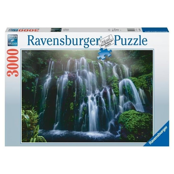 Puzzle 3000 pieces - Ravensburger - Chutes d'eau, Bali - Paysage et nature - Adulte - Garantie 2 ans Puzzle 3000 pieces - Ravensburger - Chutes d'eau, Bali - Paysage et nature - Adulte - Garantie 2 ans