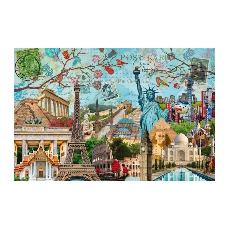 Puzzle 5000 pieces Carte Postale des Monuments, Adultes et enfants des Puzzle 5000 pieces Carte Postale des Monuments, Adultes et enfants des