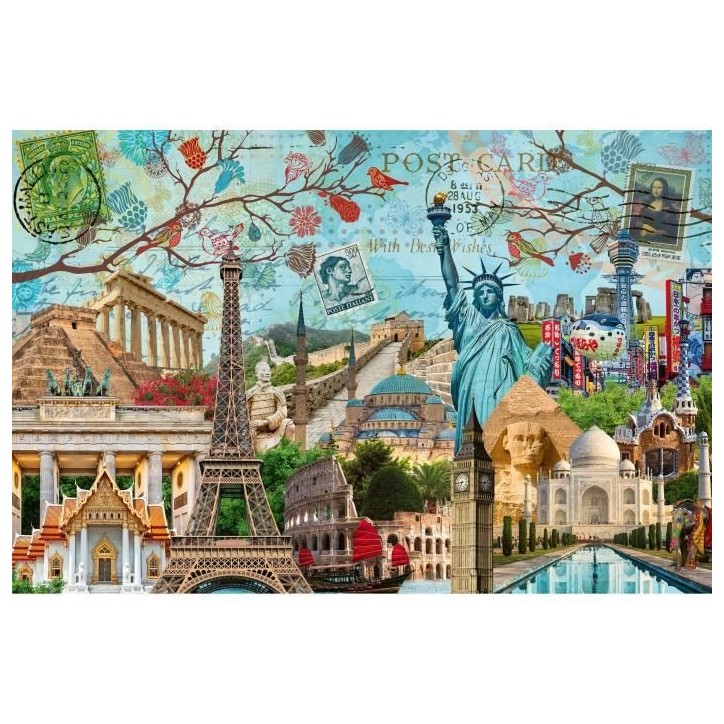 Puzzle 5000 pieces Carte Postale des Monuments, Adultes et enfants des 14 ans, Villes et monument, 17118, Ravensburger Puzzle 5000 pieces Carte Postale des Monuments, Adultes et enfants des 14 ans, Villes et monument, 17118, Ravensburger