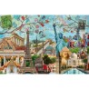 Puzzle 5000 pieces Carte Postale des Monuments, Adultes et enfants des