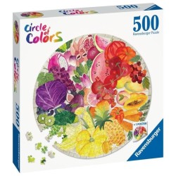Puzzle rond 500 pieces Fruits et légumes, Circle of Colors, Abstrait,