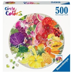 Puzzle rond 500 pieces Fruits et légumes, Circle of Colors, Abstrait,